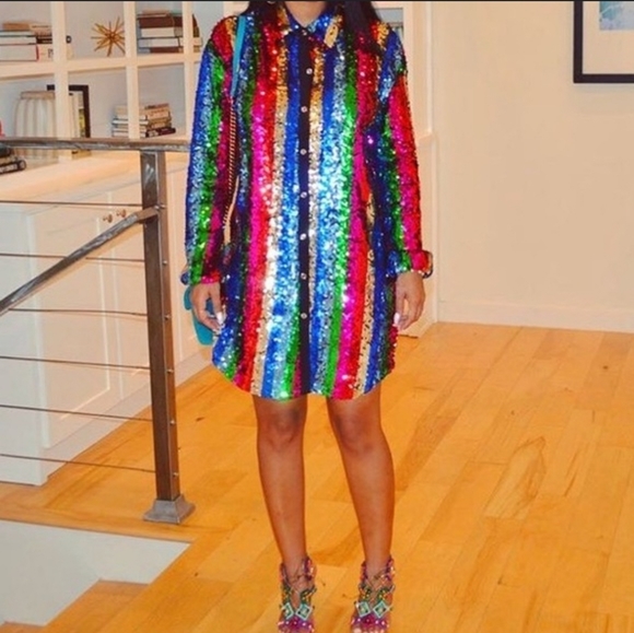 Sequin Rainbow Dress - Picture 10 of 11